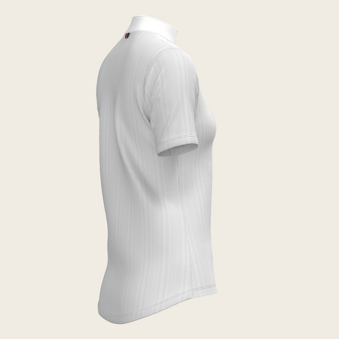 Espoir Stripes in Grey Pleated Short Sleeve Show Shirt