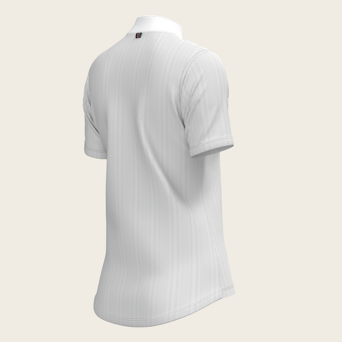 Espoir Stripes in Grey Pleated Short Sleeve Show Shirt