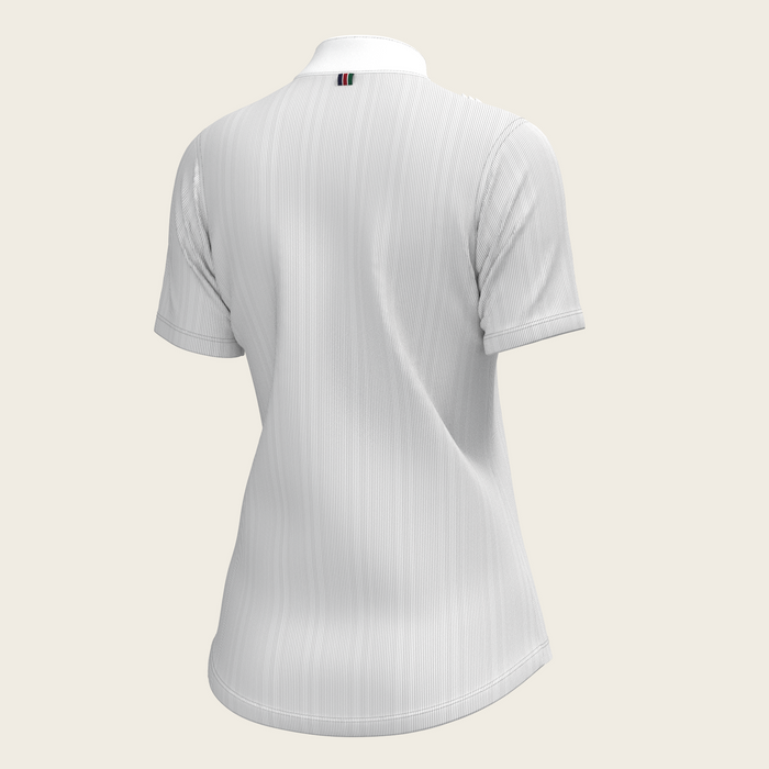 Espoir Stripes in Grey Pleated Short Sleeve Show Shirt