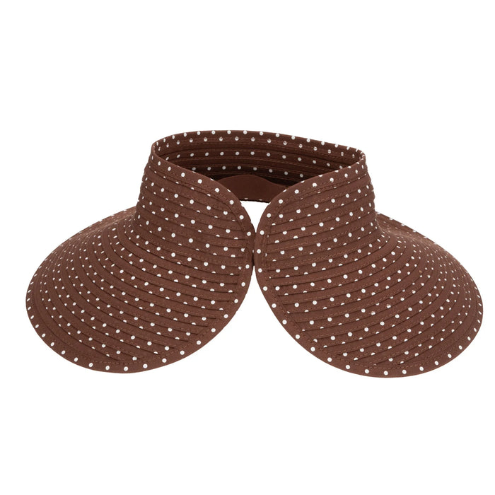 Women's Polka Dot Roll Up Visor