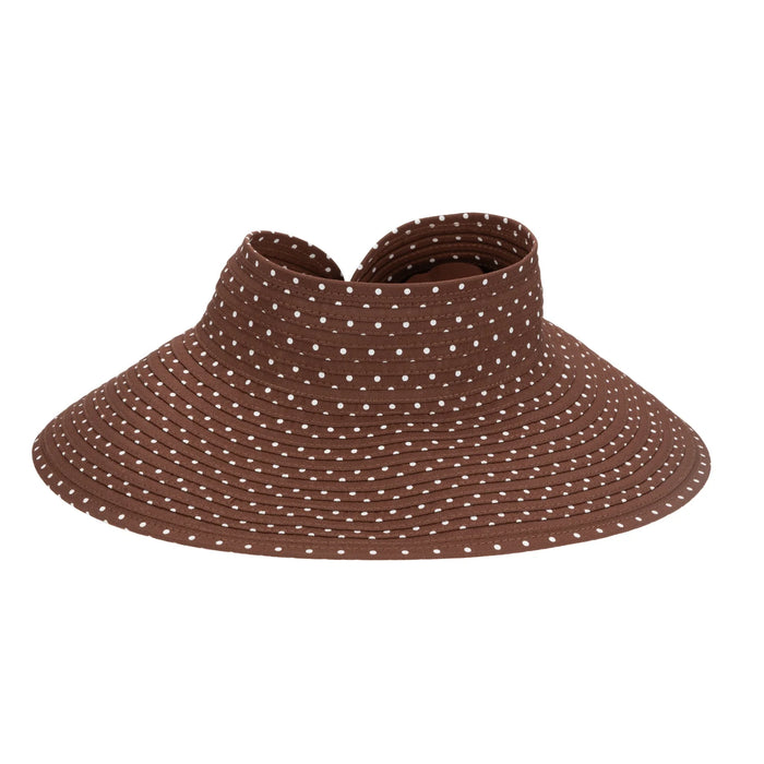 Women's Polka Dot Roll Up Visor