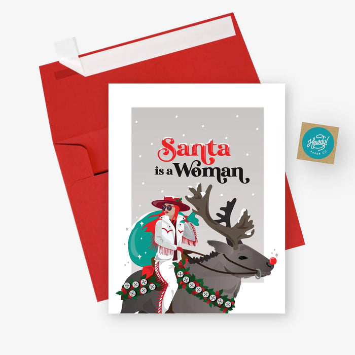 Hunt Seat Christmas Card Santa Is A Woman