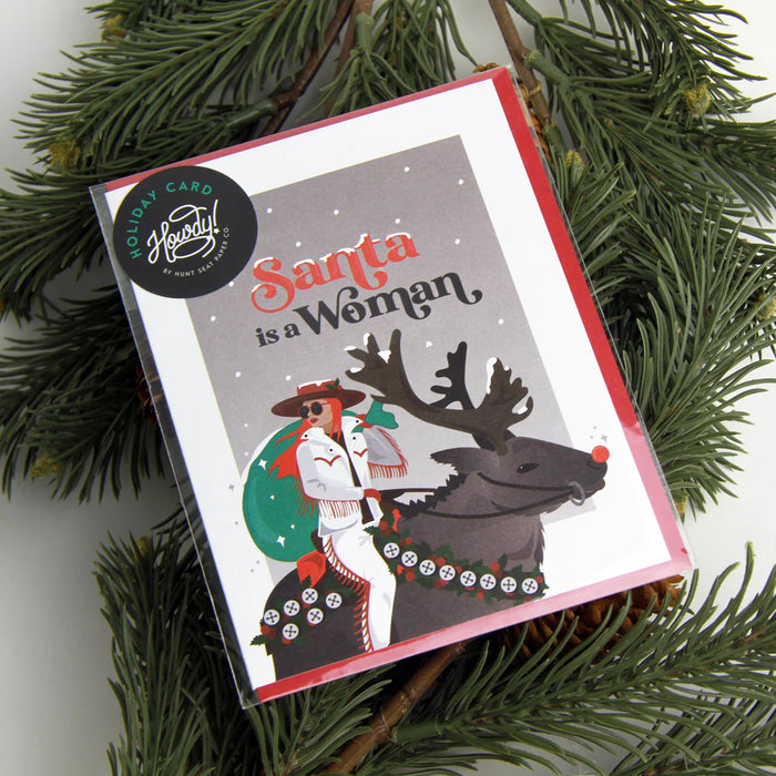 Hunt Seat Christmas Card Santa Is A Woman