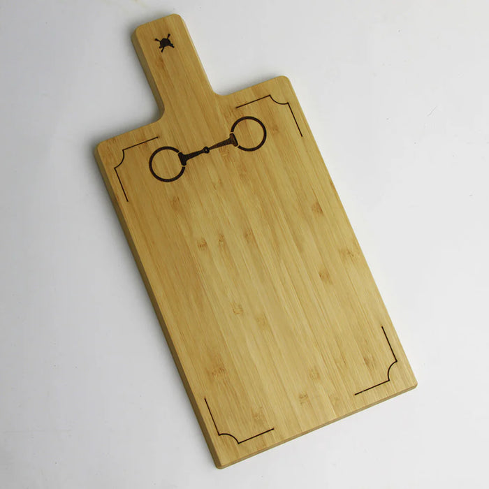 Hunt Seat Snaffle Bit Bamboo Mini Charcuterie Board