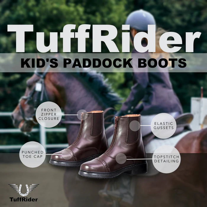 TuffRider Kid's Starter Synthetic Leather Paddock Boots