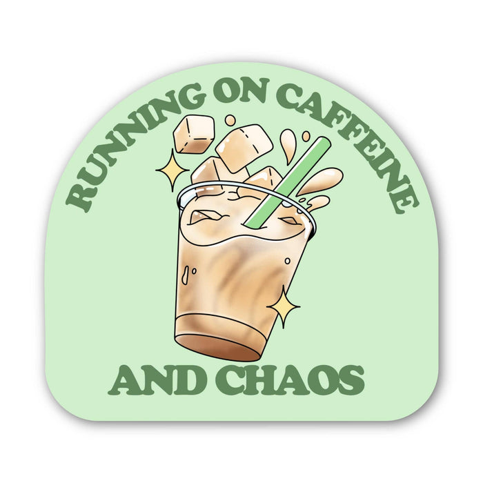 Big Moods Running On Caffeine And Chaos Coffee Sticker