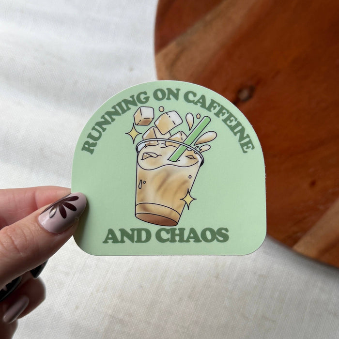 Big Moods Running On Caffeine And Chaos Coffee Sticker