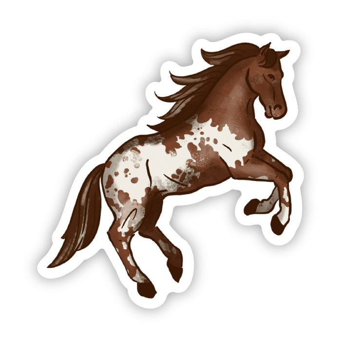 Big Moods Brown & White Horse Sticker