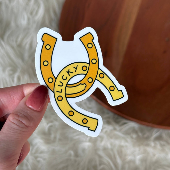 Big Moods Two Horseshoes Good Luck Charm Sticker