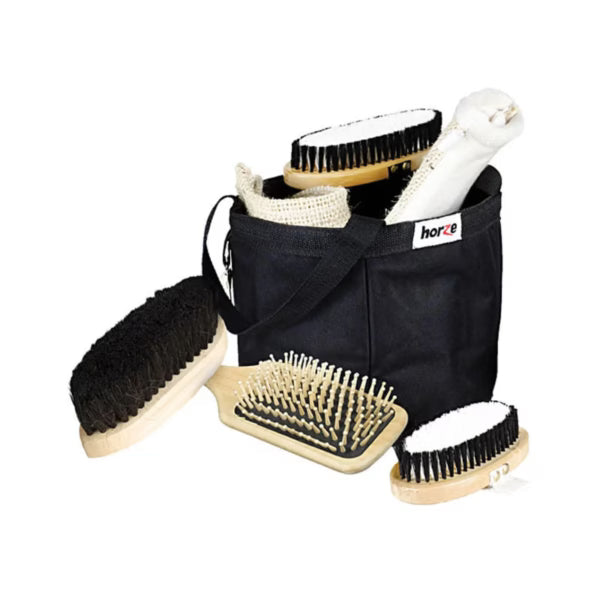 Horze Wooden Grooming Tools & Tote Kit