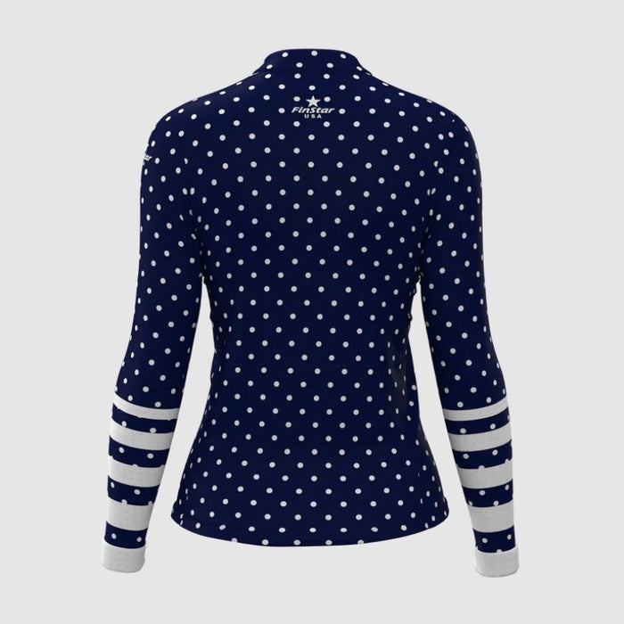 Finstar Navy Polka Back