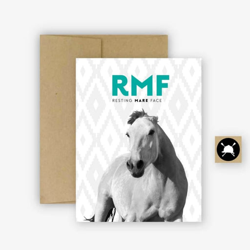 Hunt Seat Resting Mare Face Card