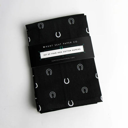 Hunt Seat Set of 4 Napkins - Black