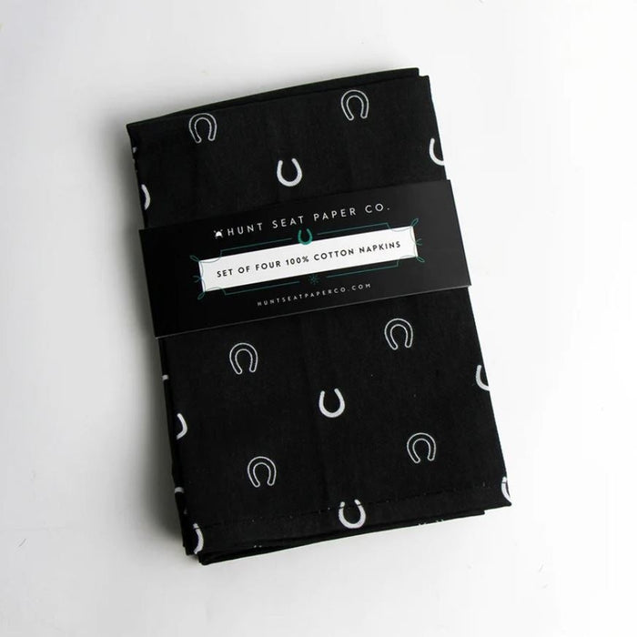 Hunt Seat Set of 4 Napkins - Black