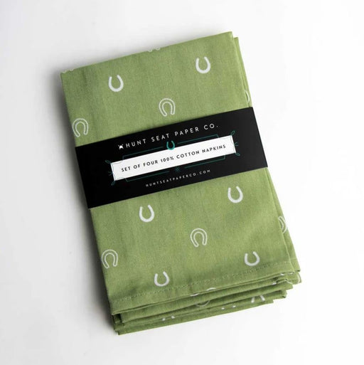 Hunt Seat Set of 4 Napkins - Olive