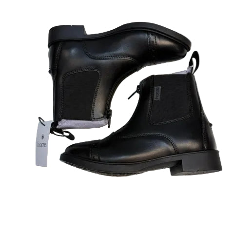CNT 3171PPP Horze Wexford Kids Paddock Boots Black Size 1