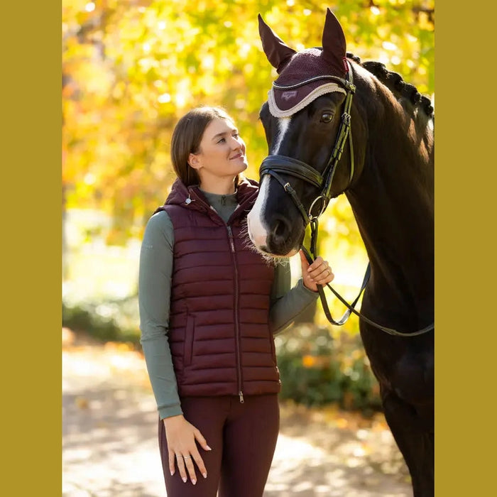 LeMieux Rose Hooded Puffer Gilet Vest