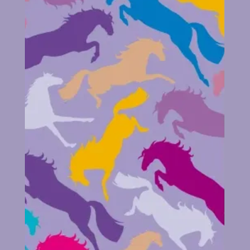 purple horses