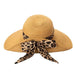 Straw Fold Back Bow Sun Hat1