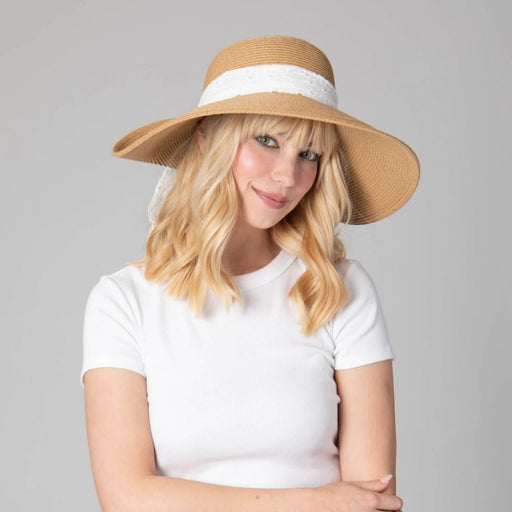 Straw Fold Back Bow Sun Hat2