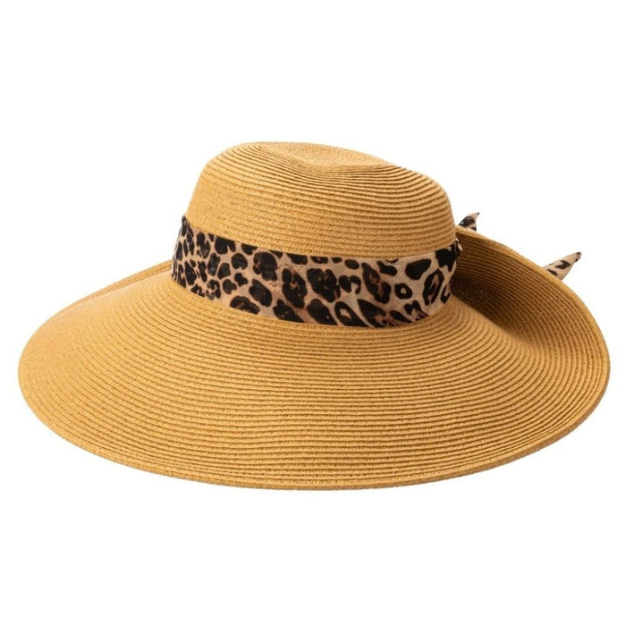 Straw Fold Back Bow Sun Hat