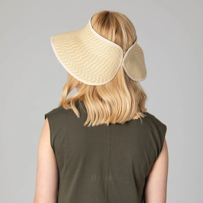 Womens Ultrabraid Lage Brim Visor Beige 2